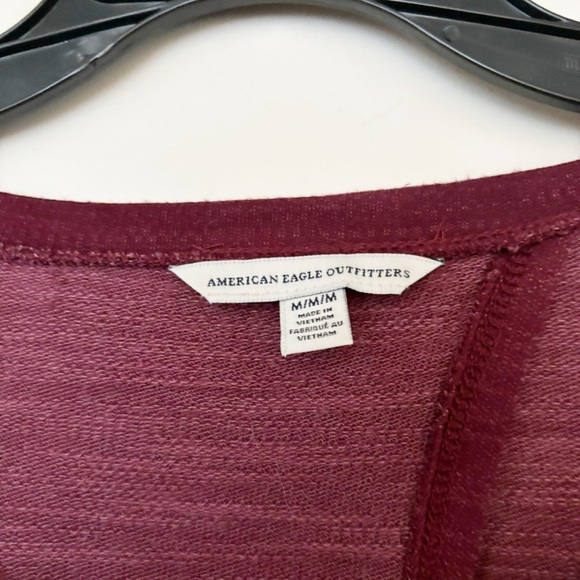 American Eagle Outfitters Top Womens‎ Medium Lace Cutout Long Sleeve Open Back - Picture 3 of 9